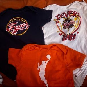 Indiana Fever Kids Short Sleeve Tee Set - Navy, White, and Orange